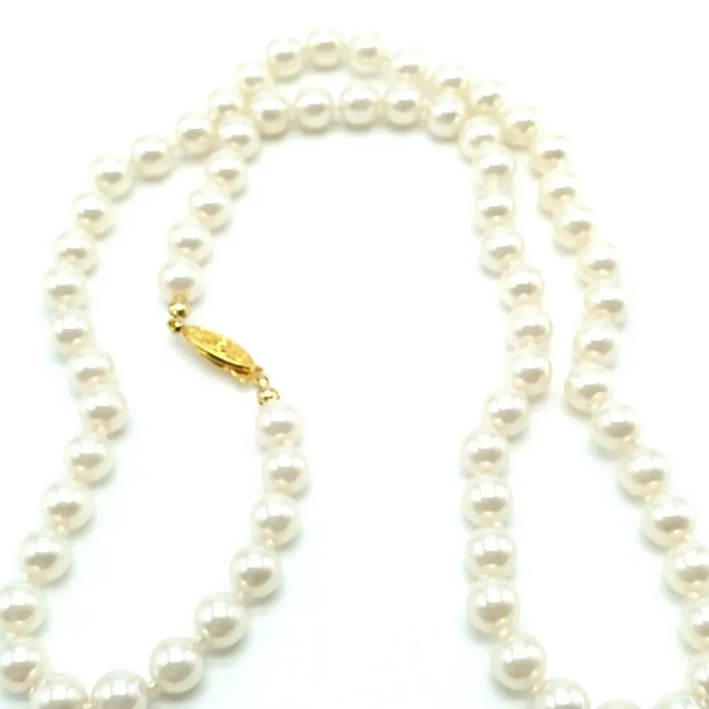 Single Strand Faux Pearl Bib Necklace 22